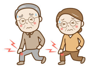 高齢者の膝の痛み、変形性膝関節症