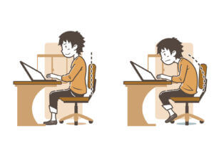 不良姿勢も痛みの原因